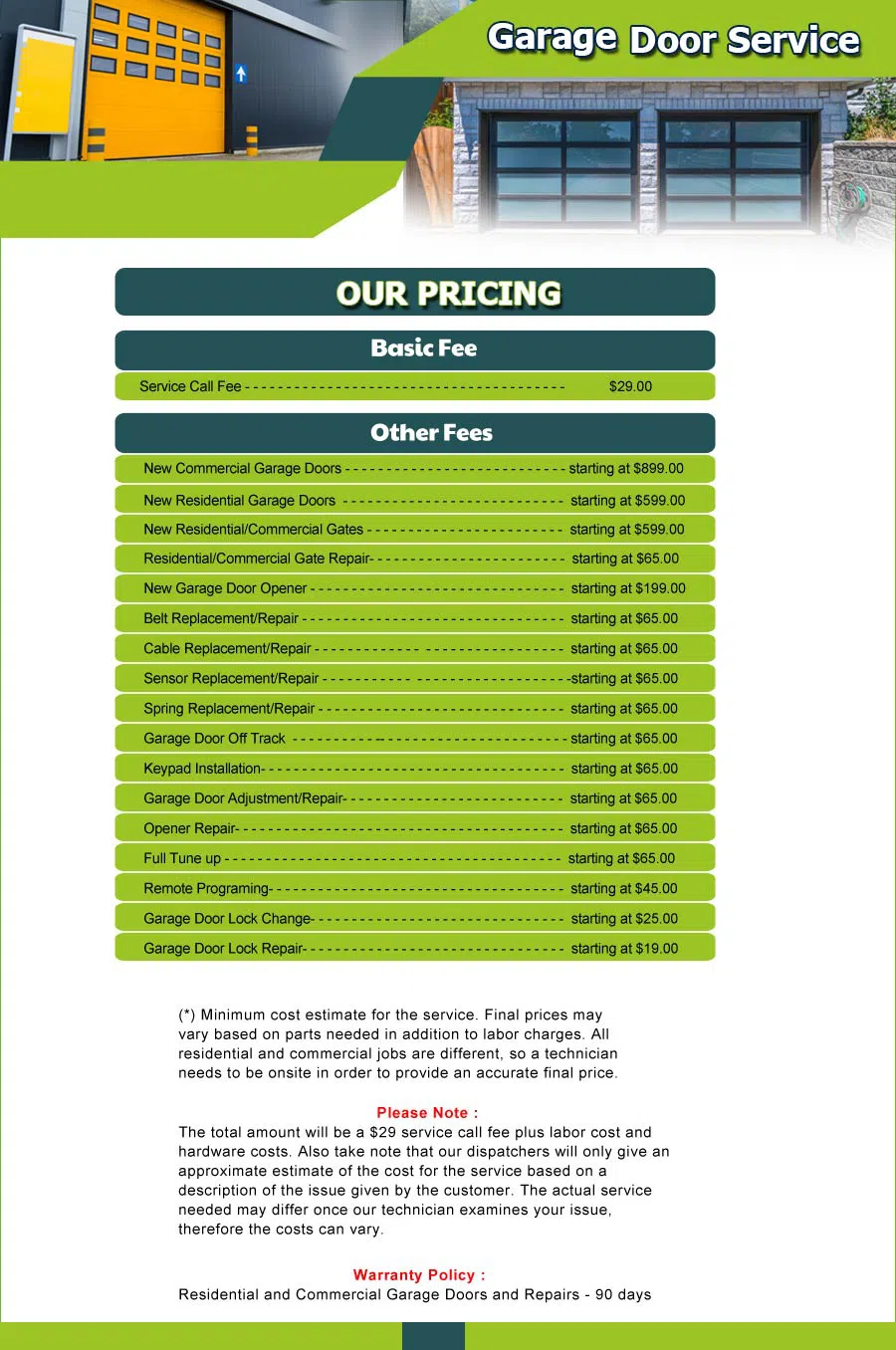 Garage Door 24 Hours Repairs Purchase, NY 914-331-0028